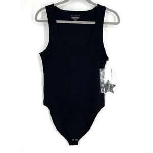 Good American The Feel Good Bodysuit Black Size XL NWT